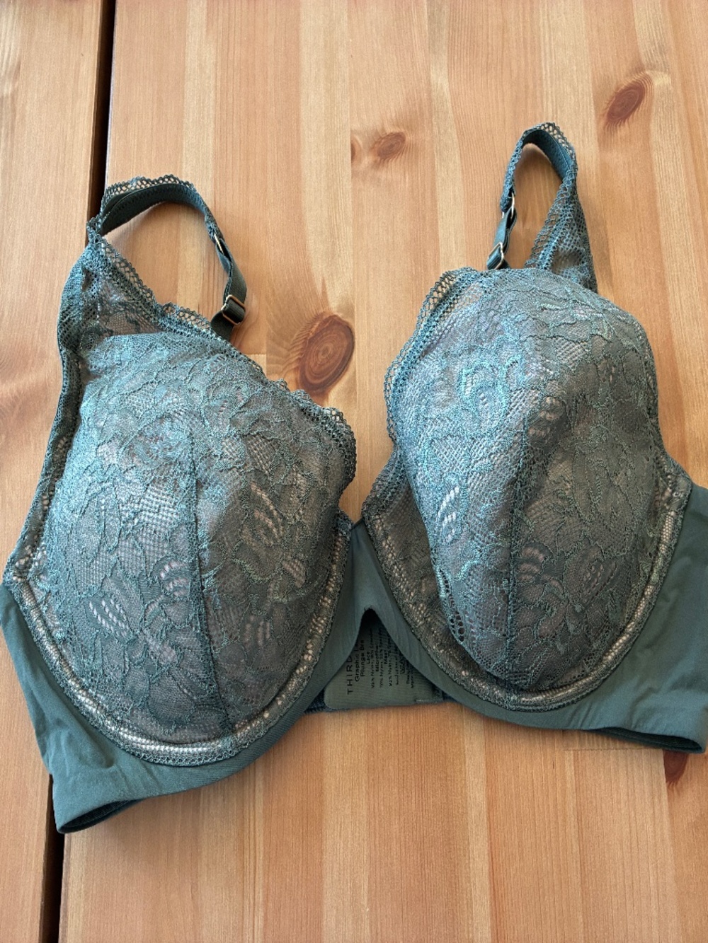 ThirdLove Lace Underwire Bra in green